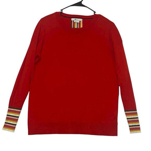 Boden Women’s Cassandra Sweater Wool/ Cotton Size Medium Red Winter Christmas - Picture 4 of 12